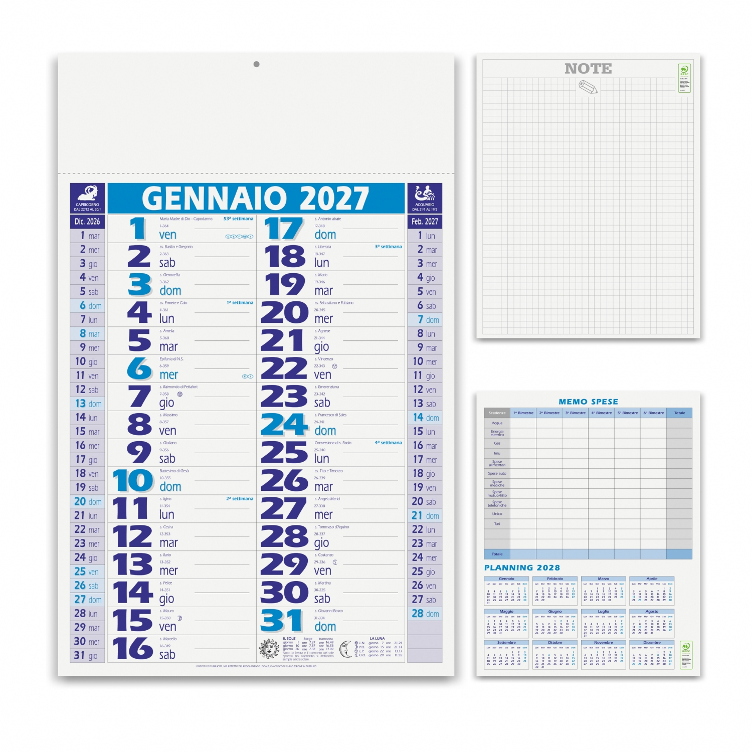 CALENDARIO DA PARETE OLANDESE GI046