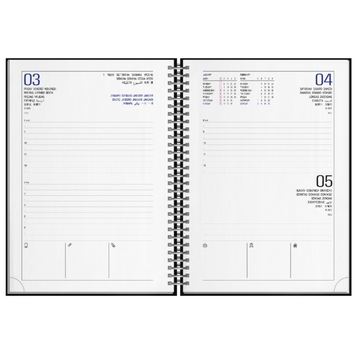 AGENDA GIORNALIERA SPIRALATA CM 15X21 GI9142 - immagine 5
